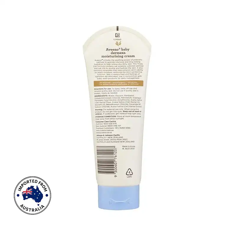 Aveeno Baby Dermexa Eczema Fragrance Free Moisturising Cream 206g 2