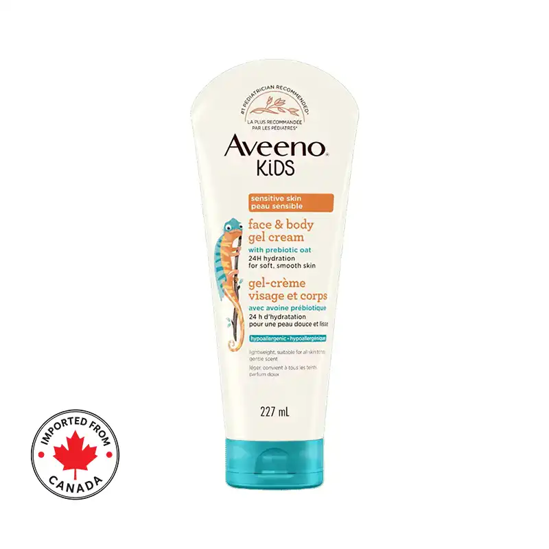 Aveeno Kids Sensitive Skin Face & Body Gel Cream 227ml