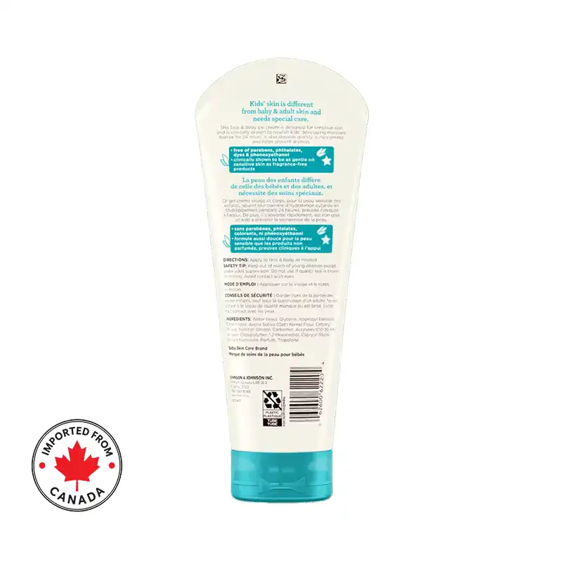 Aveeno Kids Sensitive Skin Face & Body Gel Cream 227ml 2
