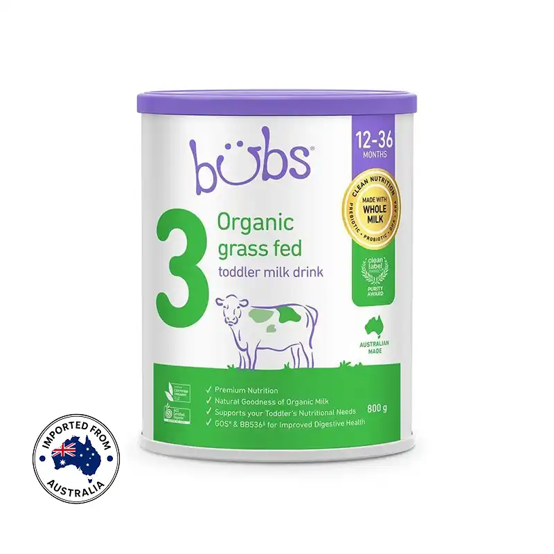 Bubs Organic Cow Milk Powder (12 to 36 months) 800g