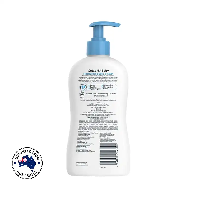 Cetaphil Baby Moisturizing Bath & Wash 400ml 2